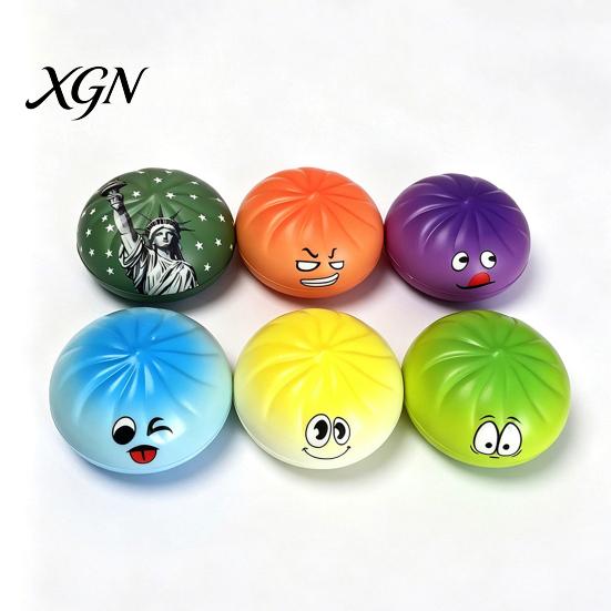 Stress Relief Toy Steamed Bun Squeeze Soft TPR Fidget Portable Fun Vent for Kids And Adults Office Desk Reliever Ball