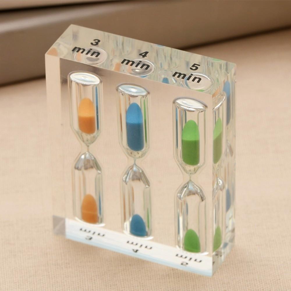 Colorful Acrylic Hourglass Timer Portable Sand Timer Clock 1/2/3/4/5 Minutes Hourglass  School Use