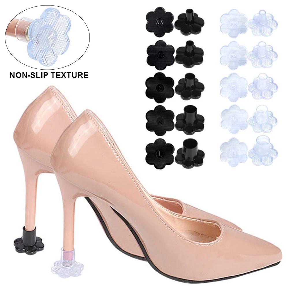 2 peças Protetores Antiderrapantes para Salto Alto Capas Protetoras para Salto Alto Redondos Rolhas Protetoras Desgastáveis Silenciosos Capa de Salto Acessório à Prova de Choque