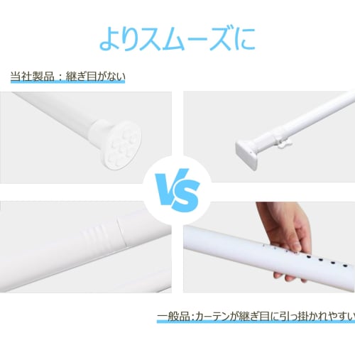 GIMADO Tension Rod, Heavy-Duty, 30-50kg Weight Capacity, Ultra-Strong Stainless Steel, Extendable, 70cm-130cm Wide, Curtain and Clothes Drying Rod, Ea