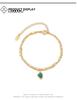 18K Vintage Hong Kong Style Double-Layer Titanium Steel Bracelet for Women