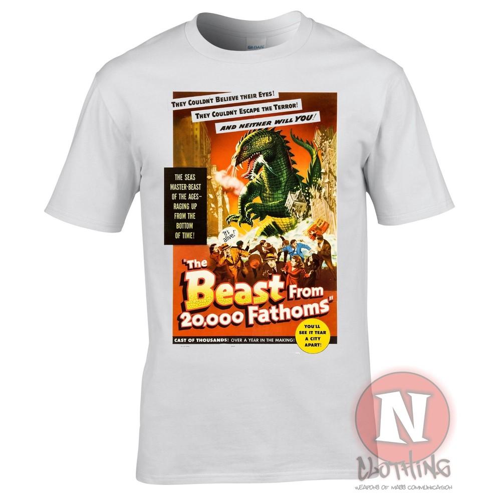 La Bestia De 20000 Fathoms Camiseta Clásico Ciencia Fiction Póster Película 1953