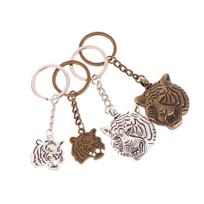Двосторонній брелок з головою тигра, кулон, статуя тварини, тигра, автомобільний брелок, рюкзак, підвески, сумка, декор, ювелірні аксесуари