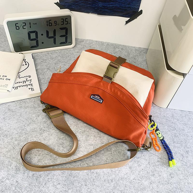 New Trendy Work Style Lightweight Waterproof Casual Small Square Bag for Men and Women Large Capacity Single Shoulder Crossbody Bag Versatile