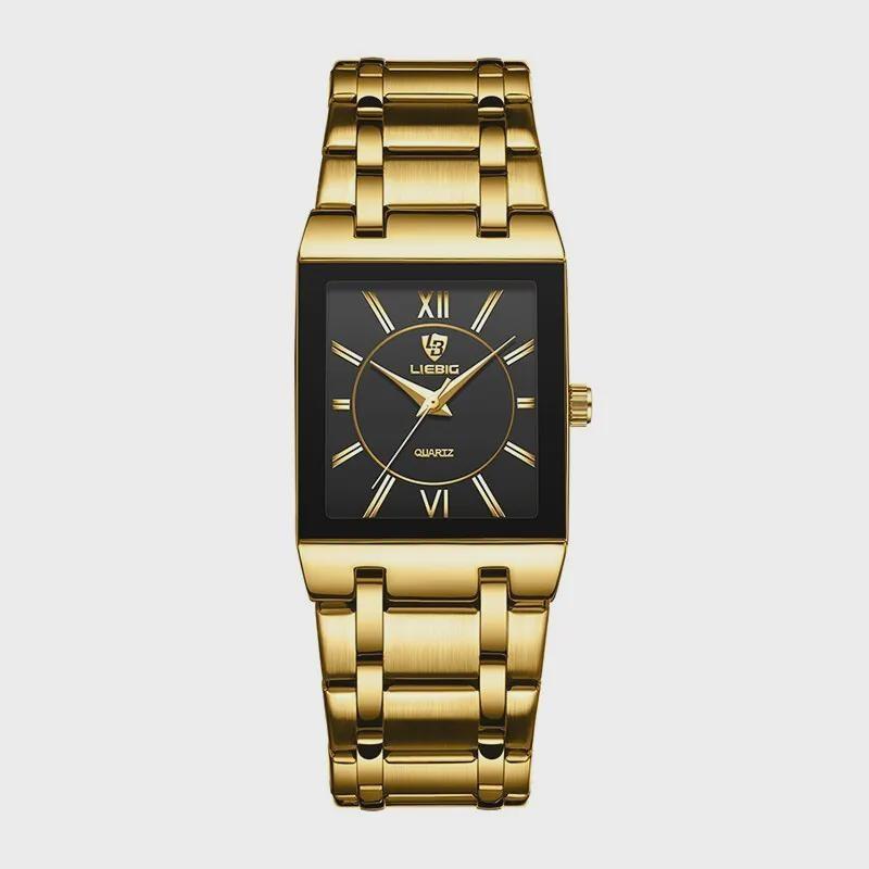 Luxus Goldene Quarz Armbanduhren Für Damen Mode Wasserdicht Damen Herren Uhren Relogio Feminino