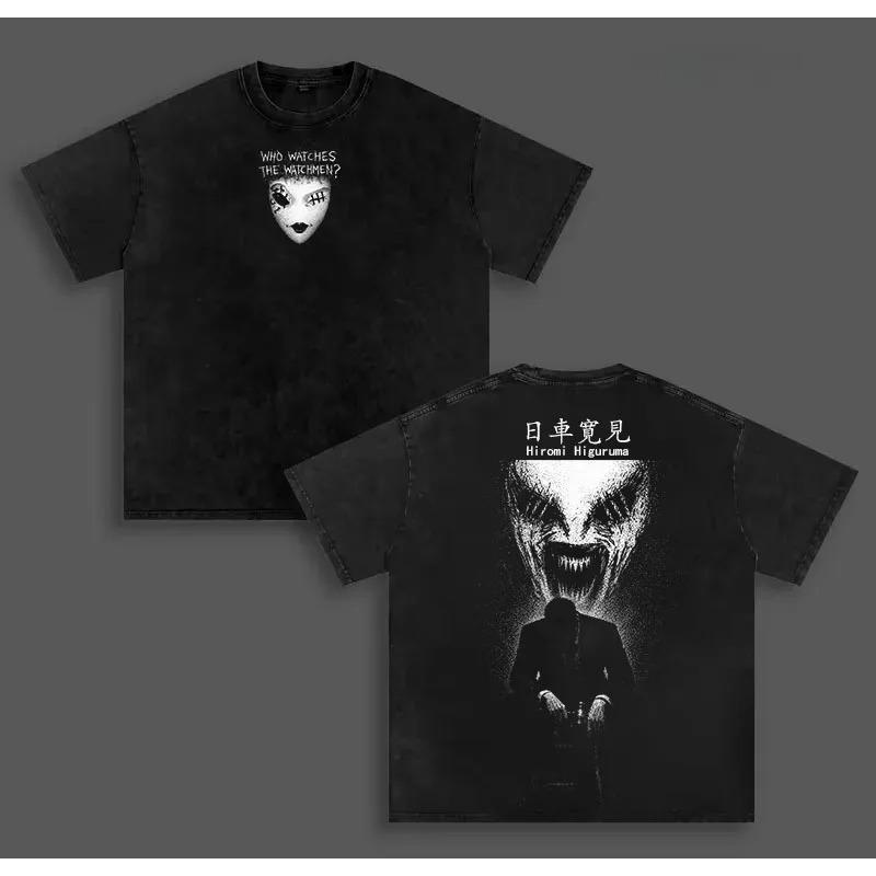 

Jujutsu Kaisen Hiromi Higuruma Anime T-shirt For Men Clothing Washed Oversized Tshirt Tops Summer Short Sleeve Cotton Tee Shirt XXL