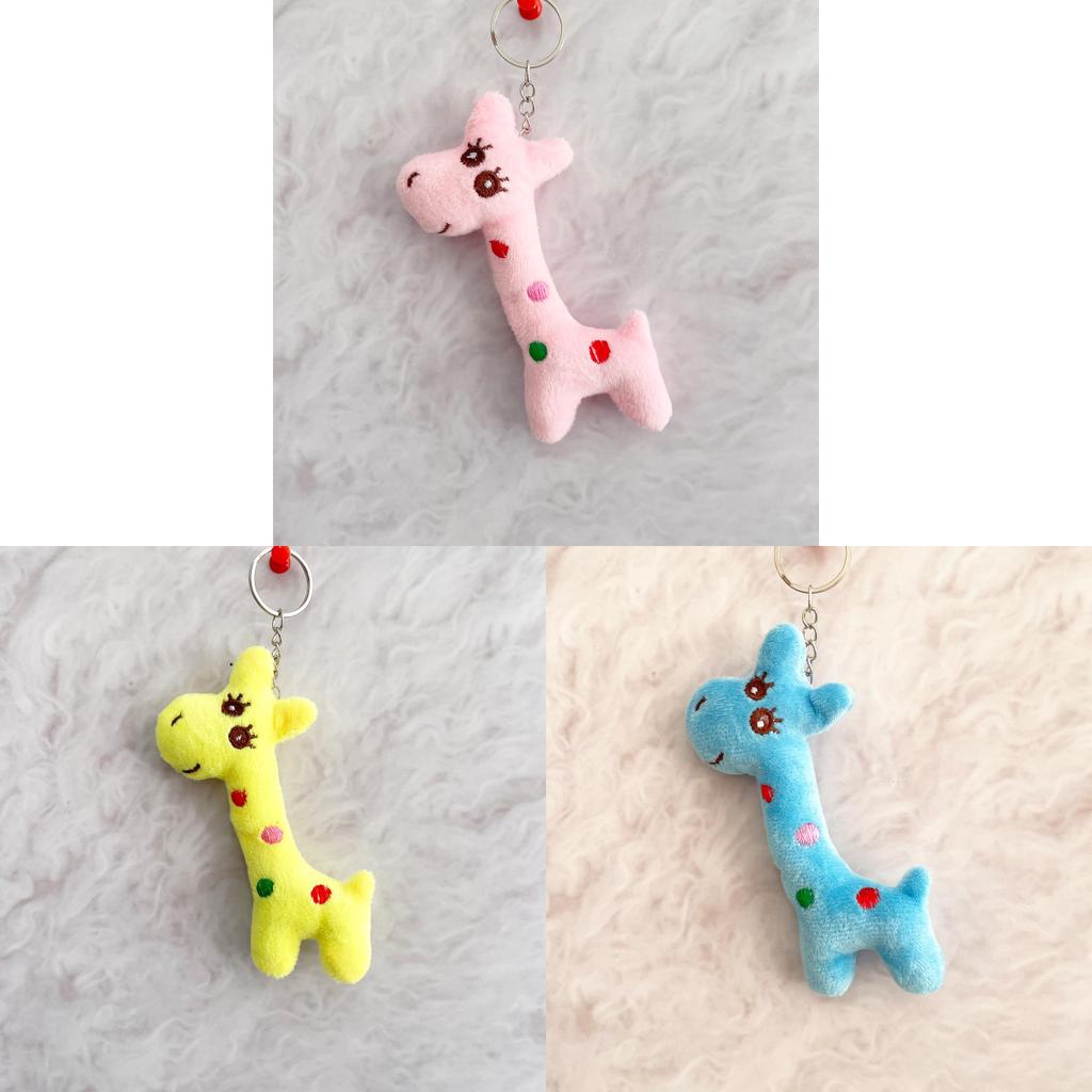 Plush Deer Keychain With Soft Polyester Fur For Gift And Decor
