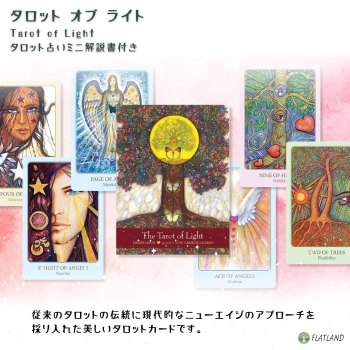 The Tarot of Light Tarot Reading Instructions Instruction Manual Authentic Tarot Cards (Japanese Included) (78 Cards)