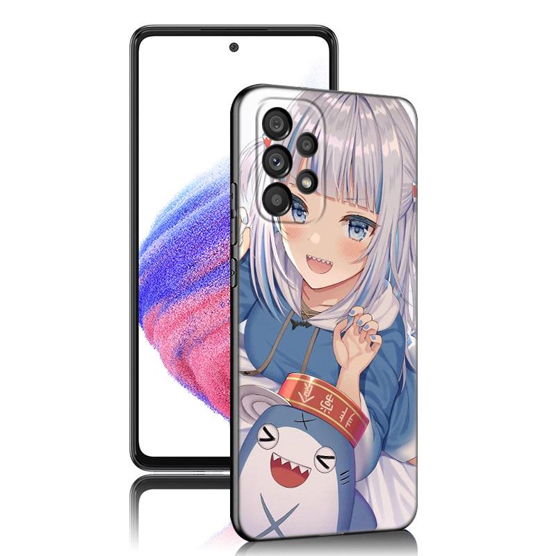 Gawr Gura Anime Phone Case For Samsung A13 A22 A24 A32 A23 A25 A34 A35 A52S A53 A54 A55 A73 5G A12 A14 A15 A31 A33 A50 A51 A72