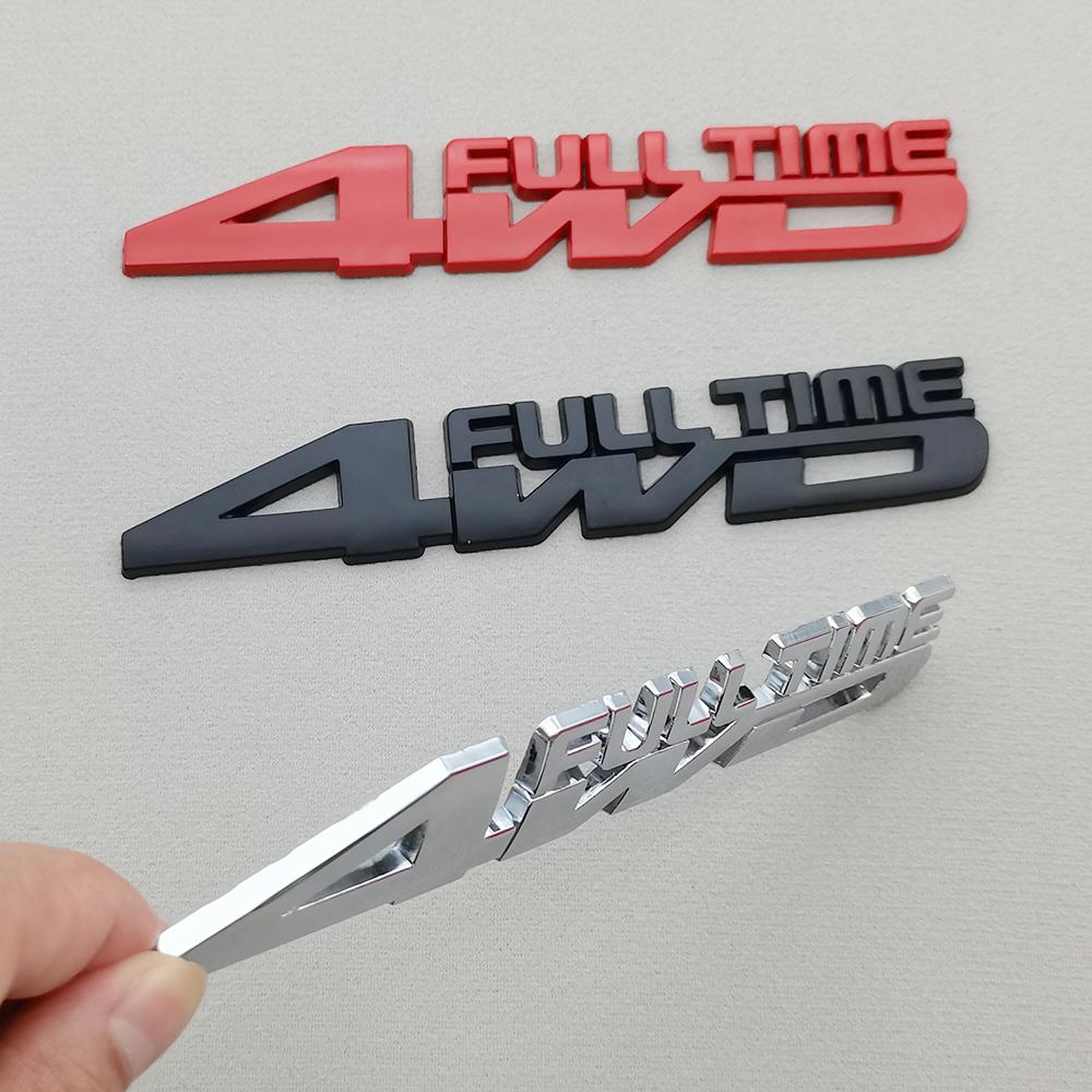 3D Car Sticker 4WD Full Time Logo Emblem Truck Fender Auto Badge Decal Accessories For Toyota Prado Honda Jeep  Ford Mitsubishi