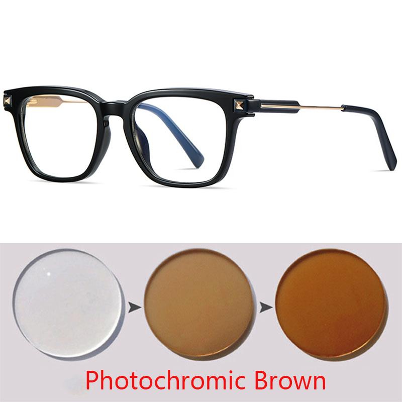 Men Square Frame Metal Bow Glasses New Style Flat Top Optical Prescription Eyeglasses with Insertion