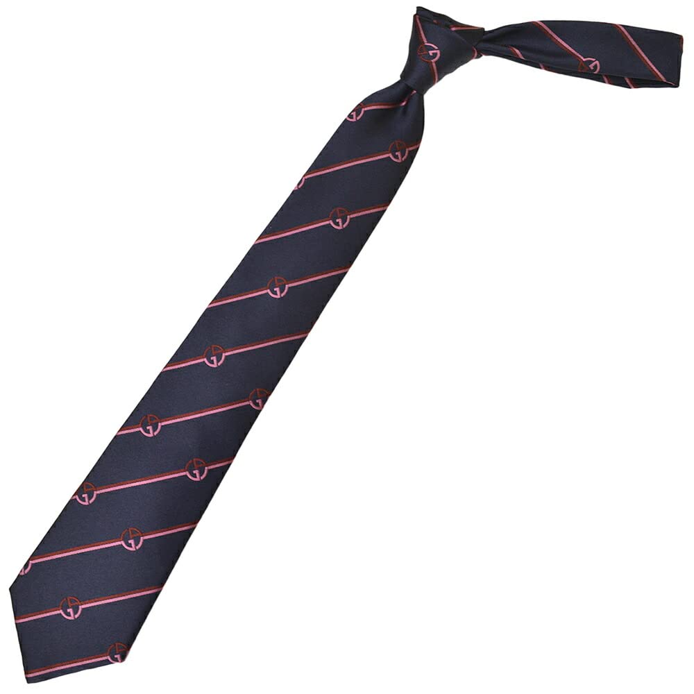 Giorgio Armani Necktie Brand Logo Pattern Silk Necktie Sword Width ega23s009 Navy [Giorgio Armani] Men's (Size 8cm) 3R917-07136 07136-DARK BLUE/AZALEA