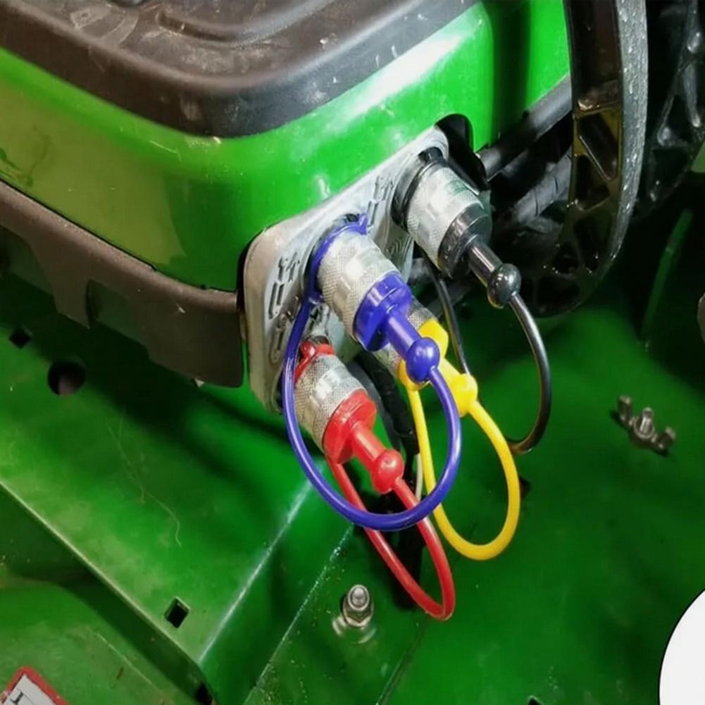 4 Pairs Hydraulic Quick Coupler Male Dust Cap Female Plug Cover PVC Rubber Protection For PARKER6600 AEROQUIP5600