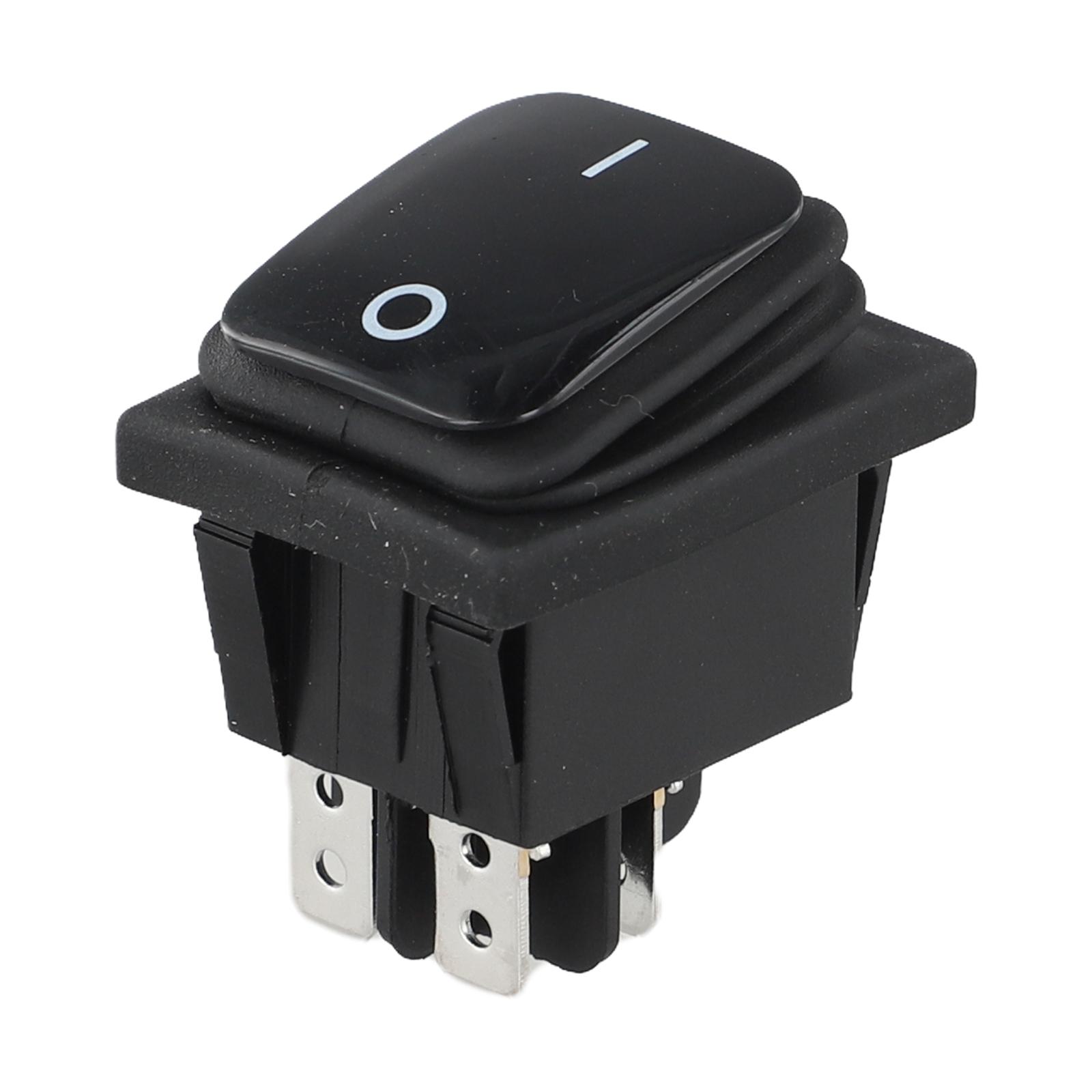 Уличный Электрический Управляющий 20A DPST Переключатель Светящаяся Кнопка Качающийся Переключатель Управляющий Переключатель Водостойкий Пылезащищенный Дизайн чёрный