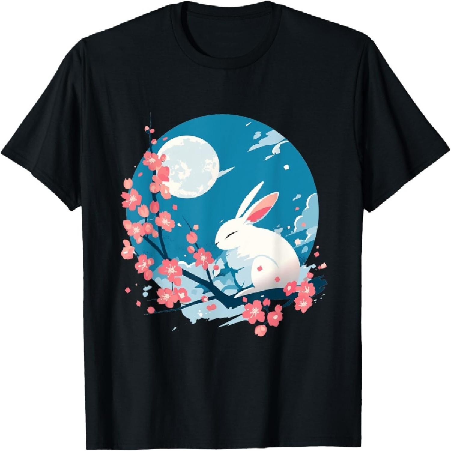 

Bunny Rabbit Amidst Blossoms_ Spring s Gentle Whisper T-Shirt XXXXXL різнокольоровий