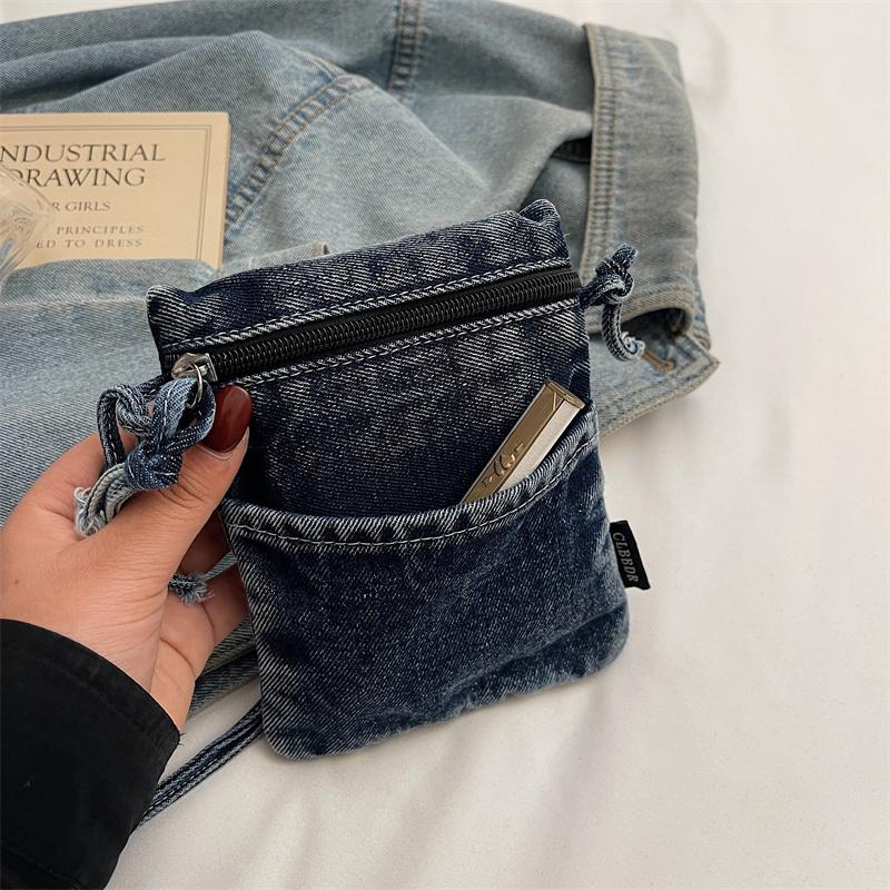 Women's Shoulder Bag Mini Denim Small Bag Mobile Phone Bag Crossbody Bag