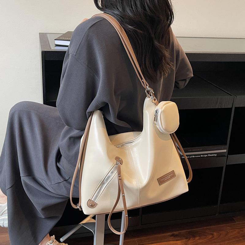Trendy Fashion Backpack Tote Bag Women's Simple Large-capacity Shoulder Bag Korean Casual Commuter Crossbody Bag