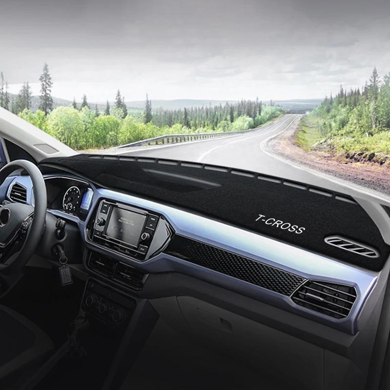 Dla Volkswagen VW T-Cross T Cross 2018~2026 Pokrywa Deski Rozdzielcze Samochodu Osłona Przeciwsłoneczna Anty-UV Chroniąca Przed Słońcem Pyłoszczelna Dywanik Mata Wykończenie Akcesoria