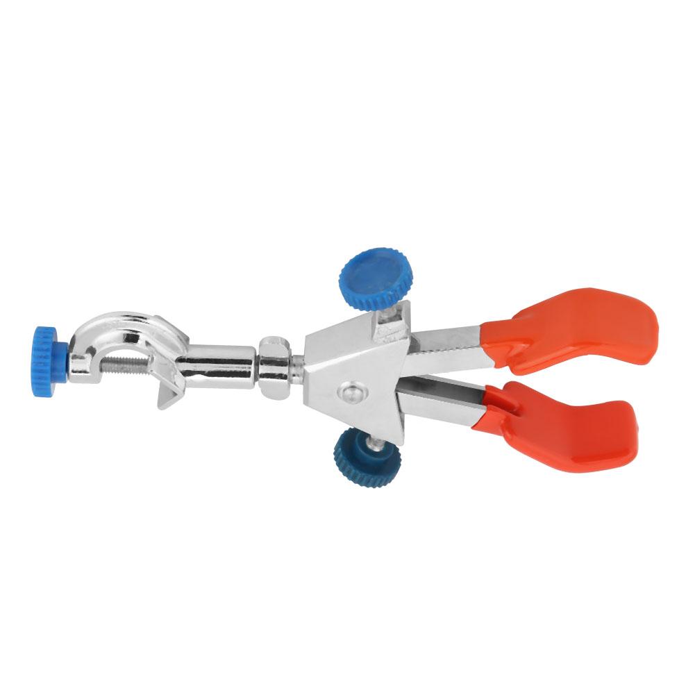 Lab Instrument Double Regulator Chemical Flask Clamp Steel Retort Stand Condenser Holder(big)