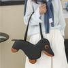 Funny Sausage Dog Handbag Women Bags Solid Color Pu Leather Shoulder Bag Lady Large Capacity Top Handle Tote Cute Doll Bag