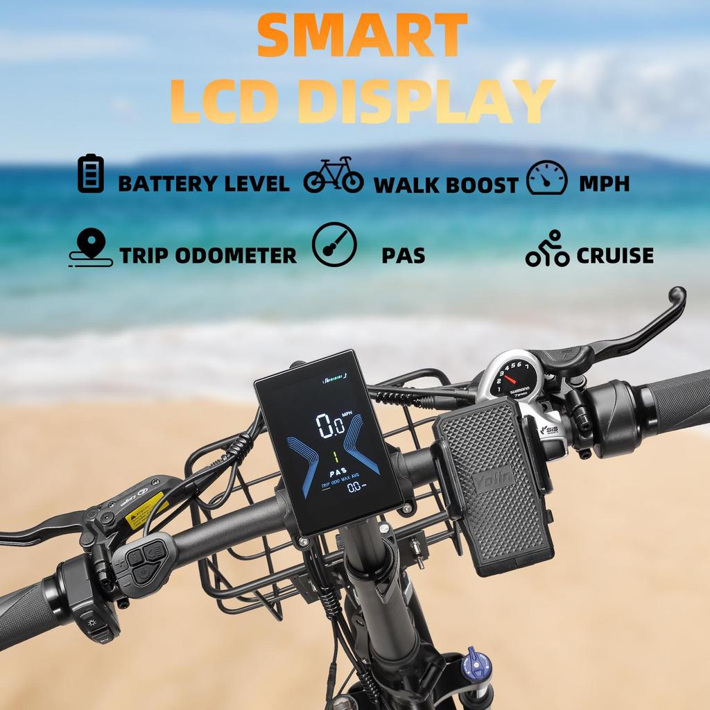 Electric Bicycle Keteles KF9 1000W Motor 20" Fat Tire Foldable Adult Electric Bike 48V 35AH Hydraulic Brakes Max Load 150Kg 7 Speed