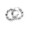 Christmas Gift Stainless Steel 18K Real PVD Gold Plating Bamboo CC Shape Hoop Earrings Waterproof Jewelry for Woman