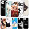 Cat Cute Kitten Cartoon Phone Case For iPhone 17 Air 16 15 Plus 11 14 Pro Max 13 Mini 12 7 8 + SE Pattern Art Customized Cover 1