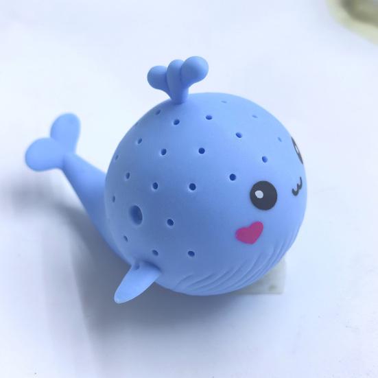 Squeeze Toy Whale Shape Slow Rebound Decompression Toy Bright Color Stress Relief Ball Desktop Ornament