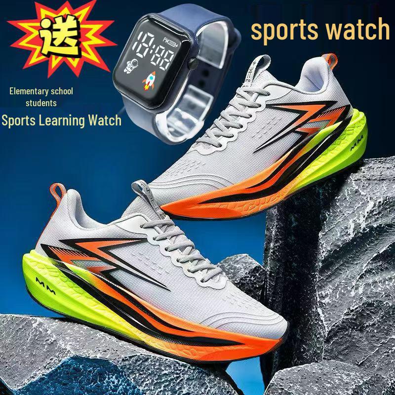 Детские беговые кроссовки со спортивными часами - Мальчики, Девочки, Ученики, Молодежь, Повседневный спортивный стиль 36
