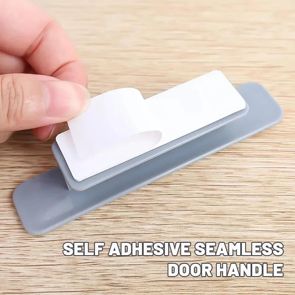 10/2Pc Self-adhesive Door Handle Multifunctional Window Cabinet Drawer Handles Organizer Open Sliding Door Knob Auxiliary Device