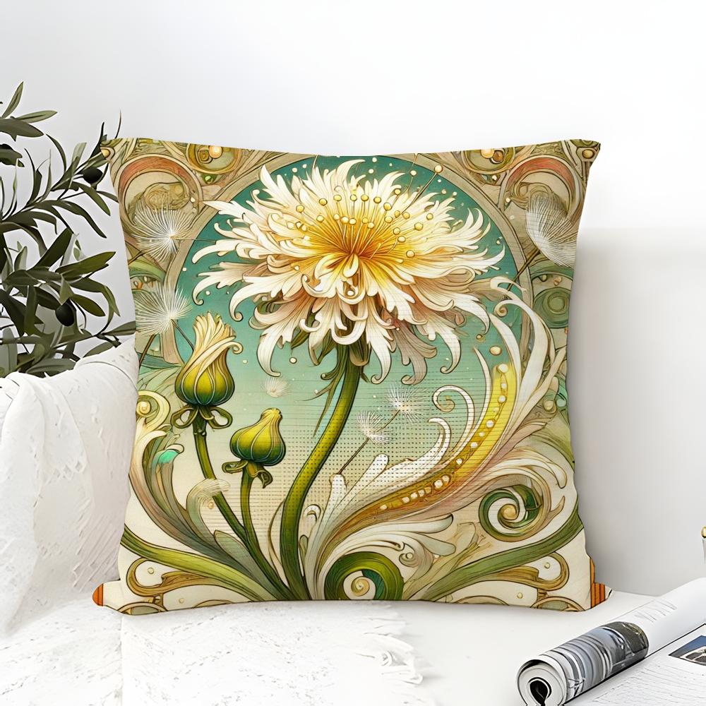 Diverse Painted Floral Prints Pillow Case Linen Pillow Case Sofa Home Decor Cushion Cover Cushion Cove