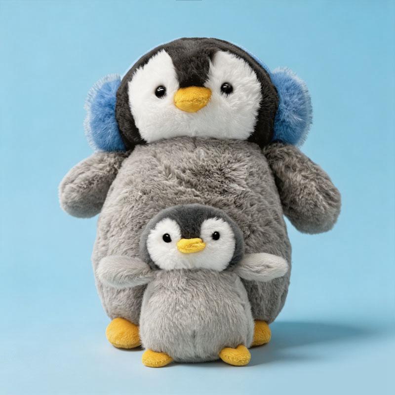 26cm Mutter und Sohn Meeresbewohner Serie Plüschtier Meeresschildkröte Pinguin Eisbär Plüschpuppe Weiche Tierpuppe Junge Mädchen Geschenk 28 cm