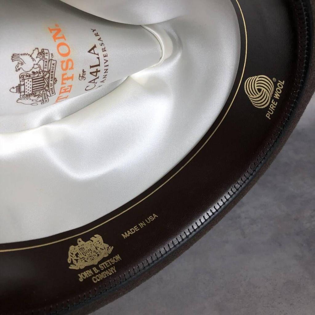 Used PQ229STETSON / CA4LA : 15th Anniversary Folded Felt Hat59cmBrown Stetson Casilla 15th Anniversary