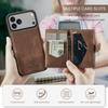 Retro Magnetic Leather Case for iPhone 17 Pro Max Air 16 Plus 16E 15 14 13 Mini 12 11Pro Detachable Card Slot Wallet Stand Cover