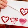 Valentines Day Stickers 500Pcs Red Heart Stickers Baking Packaging Sticker Envelope Seals Love Decorative Self-Adhesive Stickers