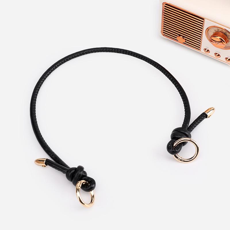 Women's Fashion Knotted Handbag Strap - PU Leather & Metal Ring Shoulder Accessory.