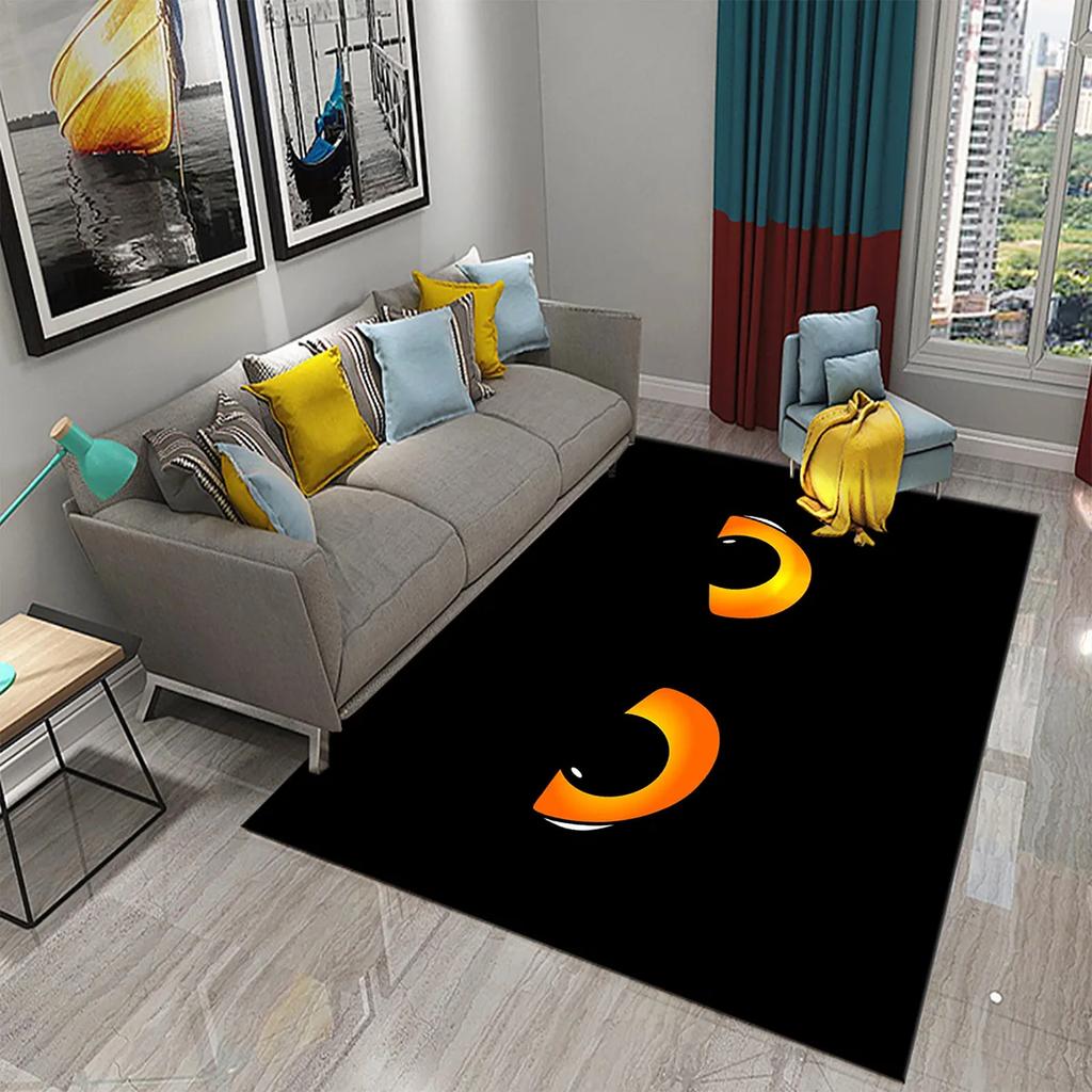 3D Animal Eyes Carpet Wild Animal Eyes Mat for Living Room Bedroom Bathroom Kitchen Floor Mat Door Mat Children Play Rest Carpet