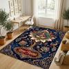 Elegant Theme Soft Crystal Velvet Rug Custom Name & Text Print Non Slip Floor Rug for Bedroom Living Room