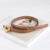 French Simple Oval Button Genuine Leather Belt for Women with Versatile Dress Trouser Leather Decorative Belt for Women