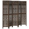 VidaXL Room Divider 5 Panels, Room Separator, Privacy Screen, Folding Screen Bedroom Living Room, Dark Brown 358662