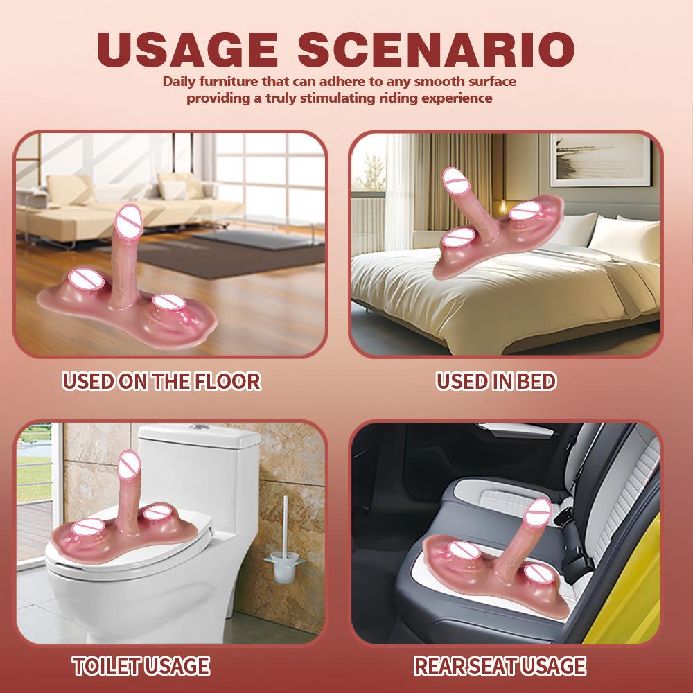 Remote Control Rechargeable Saddle Mat Simulation Dildo Female Masturbator Adult Toy