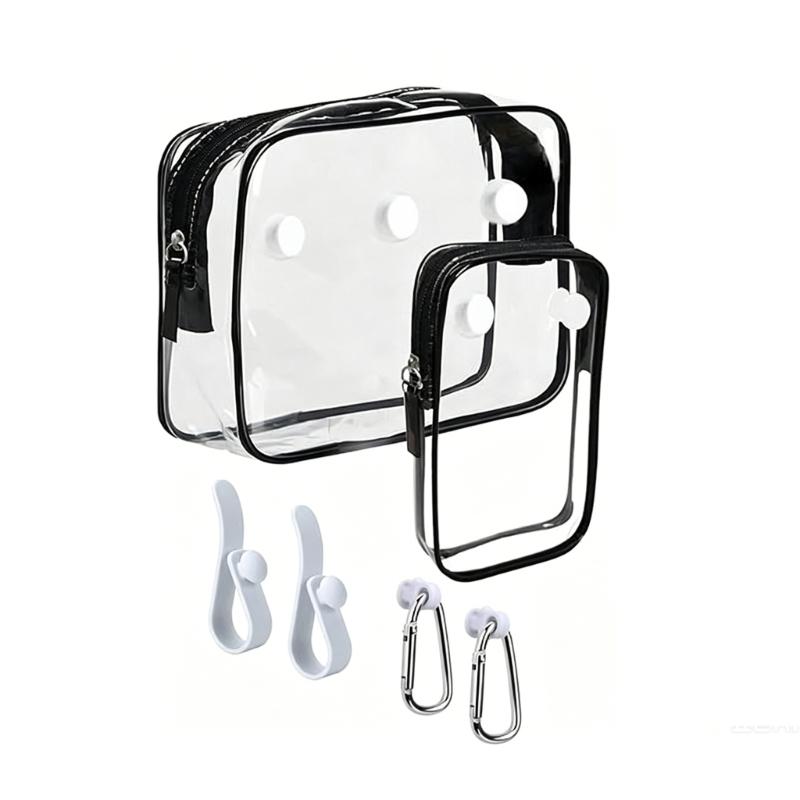 Waterproof PVC Clear Bag Insert Container Hook Accessories Key Holder for Beach Bag Gym And Travel Easy To Install