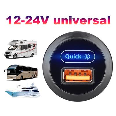 12-24V Araç USB Şarj Cihazı Hızlı Şarj QC3.0 RV Otobüs USB Paneli Mobil Şarj Cihazı USB Güç Adaptörü Çıkışı Araba Otobüs Kamyon Tekne ATV RV için