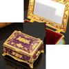 European Style Jewelry Storage Box Portable Travel Organizer Necklace Case Alloy Storage Earrings Ring Dressing Table Display
