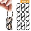 30Pcs S-Shaped Carabiners Small Alloy Snap Hooks Portable Keychain Clip Tiny Clip Attachment Carabiners Camping Gear