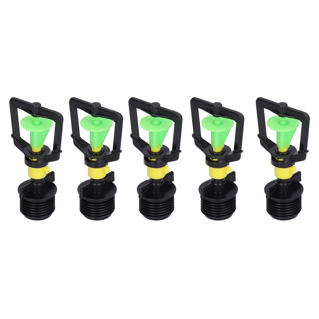 5PCS G1 2 Male Thread Rotating Sprinkler Nozzle Spray Head Misting Nozzle for Garden Irrigation