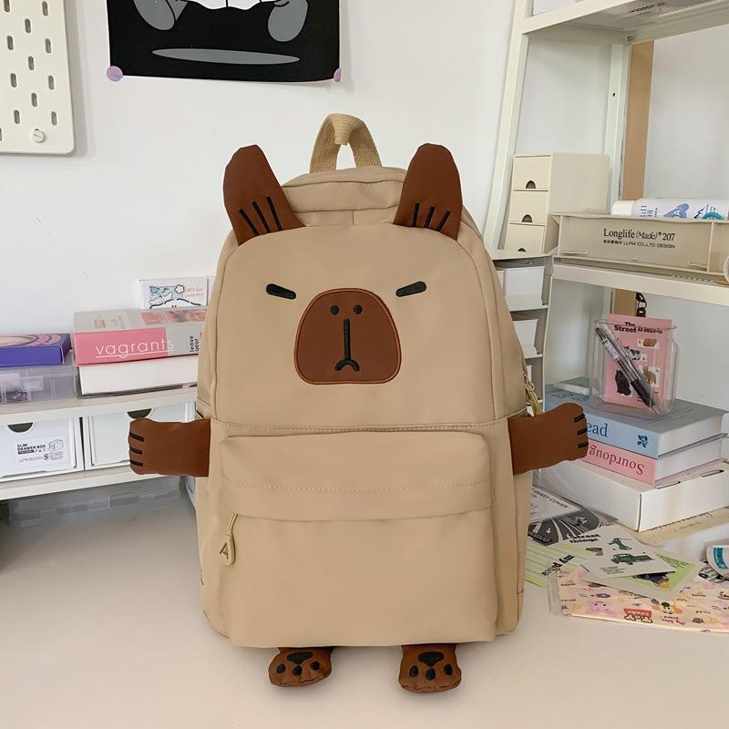 School bag girl cute junior high school student large capacity versatile backpack college student niche ugly shopping backpack
