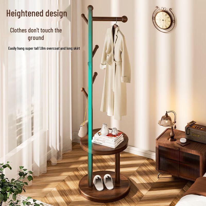 SP Round Solid Wood Floor-Standing Coat Rack
