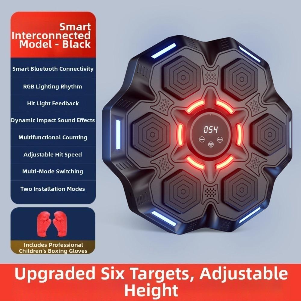 Bluetooth Connection Electronic Boxing Trainer Boxing Electronic Target  Parent-child Interaction Black Kid Gloves