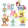 Colorido Bob Esponja Patrick Sandy Gary 12 Peças Figura de Ação Topper de Bolo Brinquedos Para Celebrações